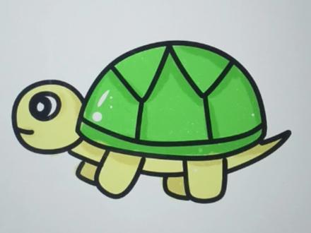 半圆和字母W,简单画乌龟#简笔画#画画教程