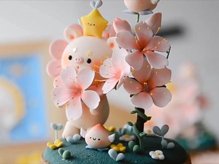 ☆超轻粘土☆ || 春天来了,一起捏桃花吧 #原创手作 #粘土