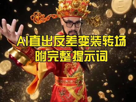 豆包seedance2.0直出反差变装转场视频,附完整提示词 #seedance2 #豆包 #ai带我勇闯好莱坞 #ai创作浪潮计划 #变装转场