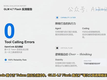 GLM 4.7 Flash模型实测汇总 OpenCode跑出零错误,但却患有严重的“过度思考”强迫症?本期视频硬核实测 GLM 4.7 Flash,从物理模拟代码到宝可梦UI,深度剖析它的真实能力。同时揭秘 llama.cpp 和 vLLM 的致命避坑参数,帮你解决内存刺客和死循环问题。#GLM47Flash #OpenCode #大模型评测 #本地部署 #AI编程