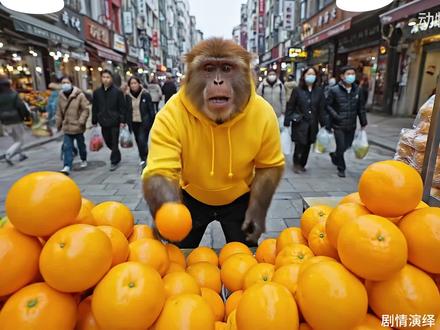 橙子没水分?那是你没加水管#AI创作浪潮计划 #搞笑 #猪妞 #马喽 #抽象