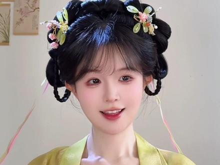 春日感小唐风汉服发型~🌸 #汉服发型教程 #汉服发型 #发型教程