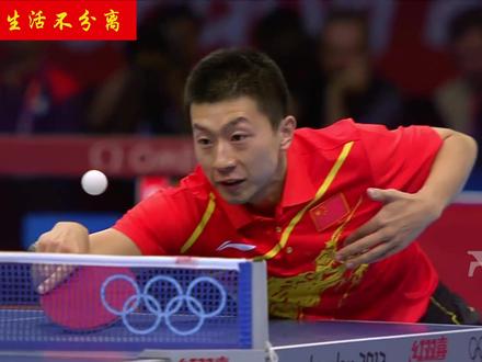马龙战例集锦谈摆短,慢动作学习接发球技术,跟大满贯学乒乓 #干这行我们是专业的