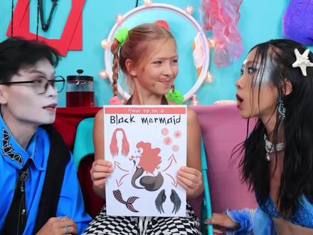 如果你想变成美人鱼公主?第一视角带你体验化妆小美人鱼公主#第一视角 #化妆 #美人鱼 #公主 #改造