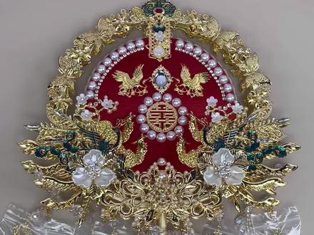 2509双色双面成品教程#团扇手作 #新婚礼物diy #新娘团扇教程