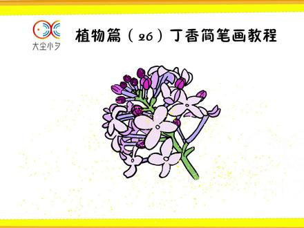 #丁香花 #简笔画教程,教你画 #植物。你好, #春天。