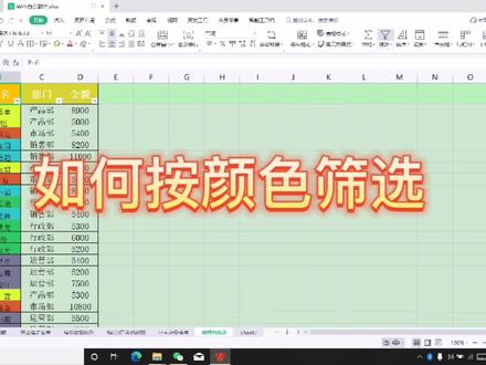 如何按颜色筛选 #office办公技巧 #玩转office #办公技巧 #wps表格技巧 #学习分享 #会计