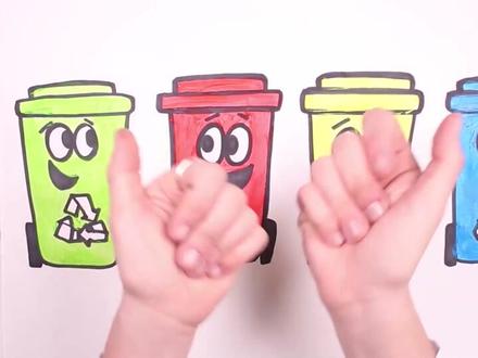 垃圾分类简笔画:一分钟画出可爱的垃圾桶~垃圾分类~从我做起~
