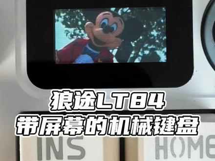 入门级三模无线机械键盘,带小屏幕还有RGB灯效。 #键盘 #狼途lt84 #机械键盘 #游戏外设