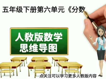 人教版五年级下册数学第六单元思维导图,分数的加法和减法知识点 #思维导图 #分数的加法和减法
