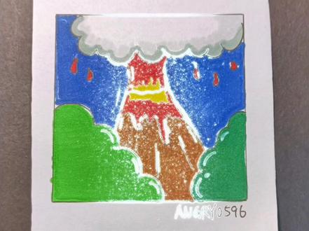 大自然的力量#汤加火山 #简笔画 @抖音小助手 #创意美术 汤加火山喷发影响有多大?你要了解……