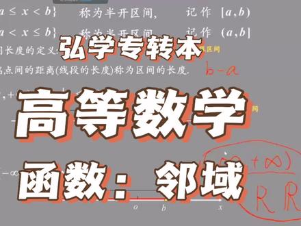 高等数学 函数:邻域 #每天学习一点点 #知识分享 #每天进步一点