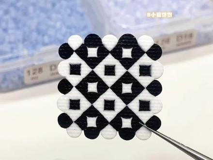 💠双菱形格纹拼豆震撼首发! #拼豆 #拼豆豆 #拼豆图纸 #拼豆教程 #菱形拼豆新玩法