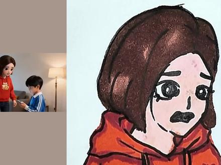 超级柔弱的小豆包。 #简笔画