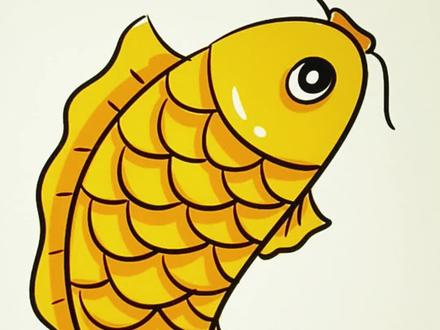 用2画大鲤鱼#简笔画#画画教程#学画画#年年有鱼