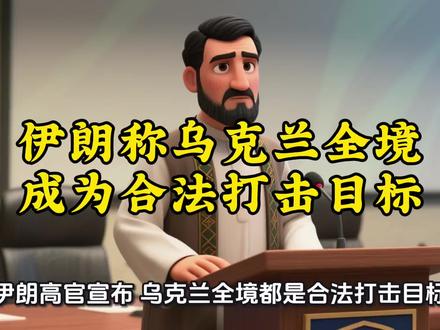 伊朗高官宣布:乌克兰全境都是合法打击目标! #中东局势 #乌克兰 #伊朗