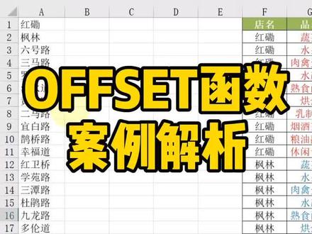 OFFSET函数案例解析,包学废~#excel技巧 #办公软件技巧 #excel
