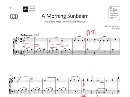 英皇2023新曲G1B2
A morning sunbeam
#钢琴教学 #英皇钢琴考级 #曲谱 #线上教学