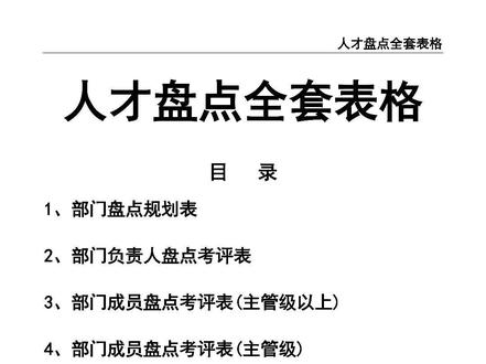 人才盘点全套表格#人才盘点 #人才盘点工具 #人才 #人力资源 #人事管理 #人力资源管理 #人事 #人事专员 #人才管理 #人才发展 #员工管理 #企业管理 #公司管理 #管理 #HR