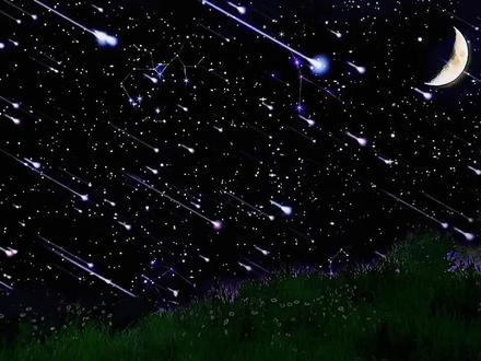 “温柔的星空和你一样 让我止不住心动”