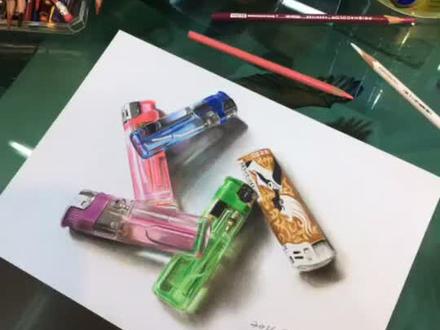 立体画,打火机的步骤图斤分享