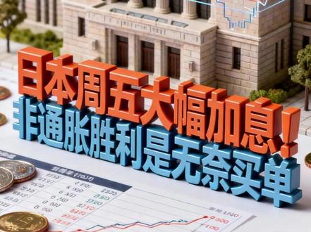 日本周五大幅加息!非通胀胜利,是无奈买单 日本加息根本不是啥胜利,这是日本央行写的一张迟到太久、利息高昂的“罚单”。 #金融 #财经 #降息 #美国 #日本