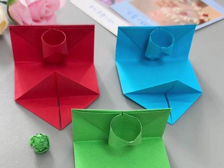 折一个好玩的投篮玩具,比比谁是投篮高手。#亲子手工 #折纸 #折纸玩具 #手工折纸 #折纸教程