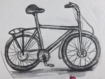 超级简单的单车素描,学会了你就过来儿童六级速写了哦!#爱画画的孩子 #零基础学画画 #素描基础 #想画就画