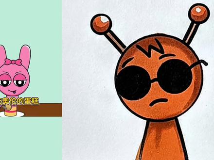 喜欢偷吃蛋糕的节奏盒子 #简笔画