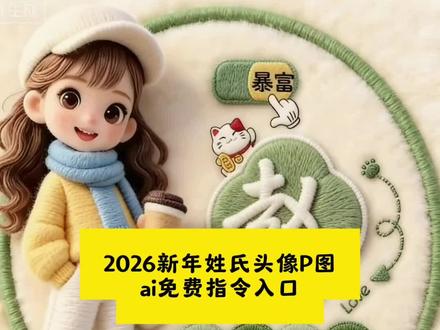 大家在找的独一无二的2026新年姓氏头像ai指令教程来了 #2026新年 #姓氏头像 新年姓氏头像 剪映新年头像制作 2026新年头像设计 姓氏头像生成器视频 姓氏头像生成小程序#姓氏头像制作 头像分享 最火头像 姓氏头像 专属头像定制 过年头像2026 新年姓氏头像制作 2026新款微信头像 新年头像 新年头像2026马年 免费自己制作头像 2026新年姓氏头像 新年头像 新年姓氏头像 2026跨年 预制新年照2026#豆包ai #豆包P图已经nextlevel了