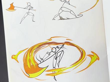 超有意思的火柴人#线稿描摹本#火柴人#绘画