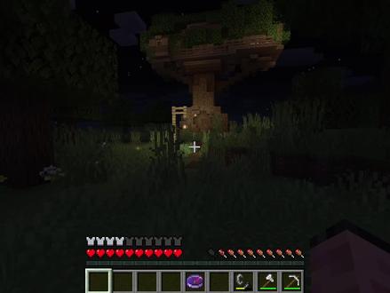 回家前的最后一站——车站前的小树屋 #我的世界建筑 #温馨小屋