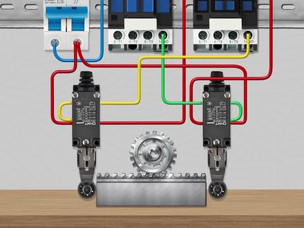 利用限位开关控制电机正反转 #电工知识 #电工