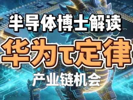 华为韬(τ)定律解读和产业链分析 #华为 #人工智能 #投资 #股市 #芯片