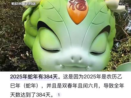 才知道蛇年居然有384天!#蛇年 #2025年蛇年有384天