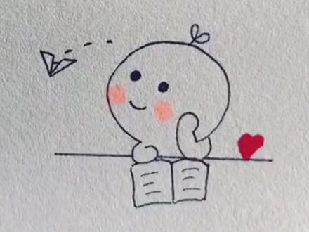 让你有手的朋友给你画一个#旺仔小乔版樱花树下的约定#一起学画画 #简笔画