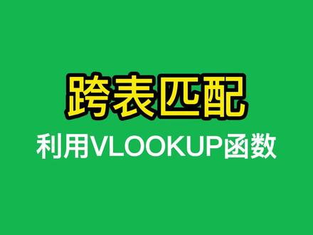 利用VLOOKUP函数跨表匹配,两个表格怎么匹配数据? #excel #文员 #excel技巧 #excel函数 #表格技巧