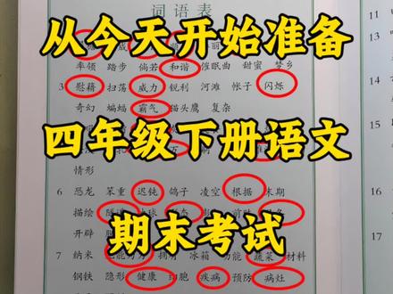 四下语文期末考试,考开考去就这几页#四年级下册语文 #学霸秘籍 #必考考点 #期末复习 #知识点总结
