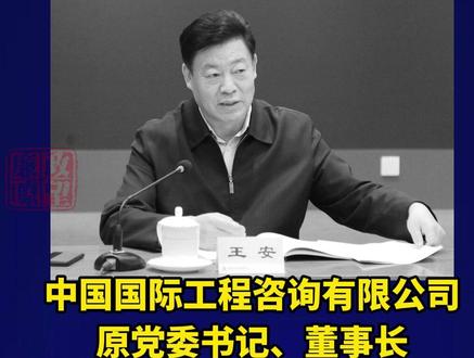 中咨公司原董事长王安被查,曾在煤炭系统工作33年。