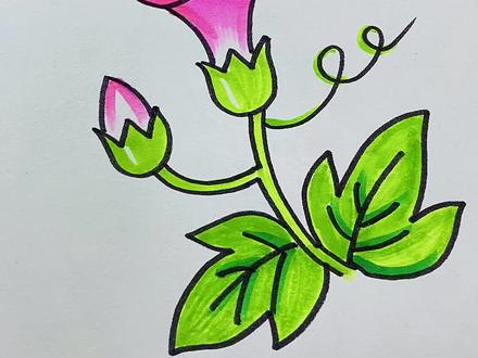4个3画喇叭花,简单好看超漂亮#创作灵感 #简笔画 #一学就会系列 #画画 #儿童简笔画