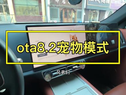 ota8.2更新的这个宠物模式,简直太有趣了!一建呼叫理想同学打开宠物模式,同时可以设置猫咪或者狗狗的屏保,空调设置为自动,屏幕还可以防止误触,简直太好了!#理想生活进行时 #我家的宠物座舱