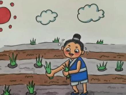 #星河知识计划 #亲子 #萌知计划 #诗配画 #手绘古诗词 悯农的由来,帮助孩子理解古诗词#绘本故事 @抖音青少年