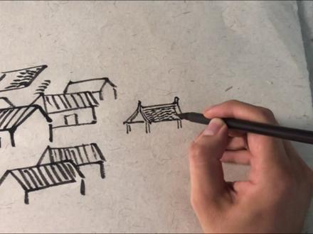 国画房屋不会画?学会这几招,初学者也可以画好