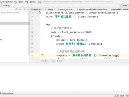 Python 简单Socket通信效果演示 #Python #Socket #大一新生