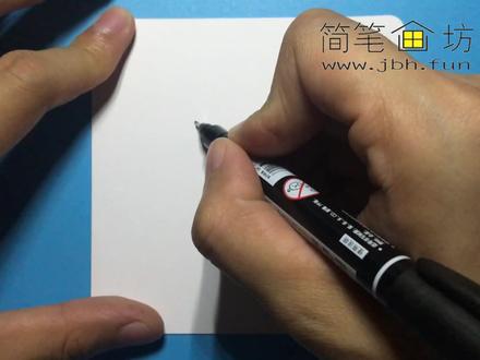 一分钟学画吃冰淇淋的小白兔