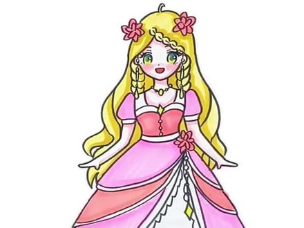 简单又美丽的灵公主手绘教学,喜欢的同学们拿出画笔来~#画画教程 #简笔画 #每日一画 #艺术在抖音