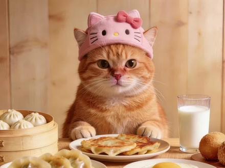 猫咪吃播的AI视频超详细制作教程,小白也可轻松上手 #创作者中心 #创作灵感 #剪辑 #豆包app