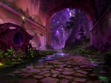 来看下AI修复下的精灵主城 达纳苏斯#魔兽世界