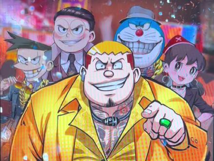 #画画 #胖虎 #哆啦A梦 胖虎一家亲