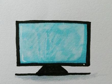 【生活用品系列】电视机的画法~@抖音小助手 #简笔画 #手绘 #画画 #电视